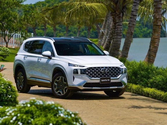 Bán Hyundai Santa Fe sản xuất năm 2021, giảm ngay 50% thuế trước bạ, full màu, sẵn xe giao ngay