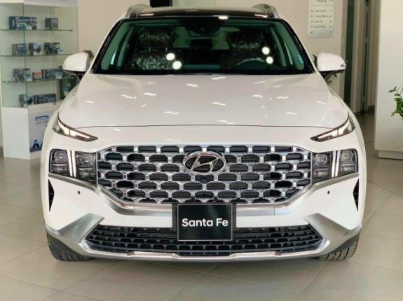 Bán Hyundai Santa Fe 2.4 xăng cao cấp năm sản xuất 2021, màu trắng