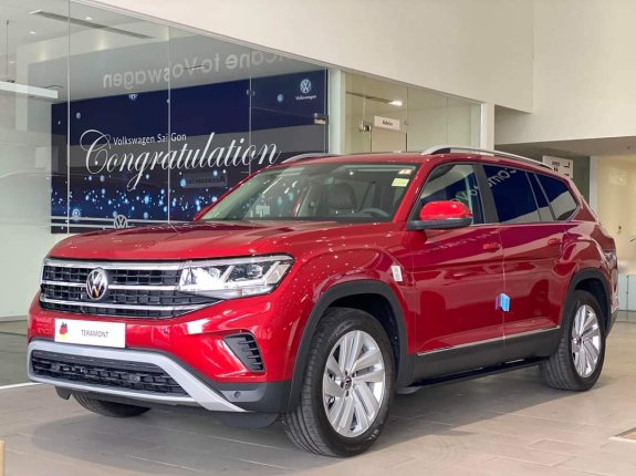 [Volkswagen Trường Chinh ] xe Teramont Nhập Mỹ màu đỏ Aurora -Xe 7 chỗ rộng rãi cho gia đình