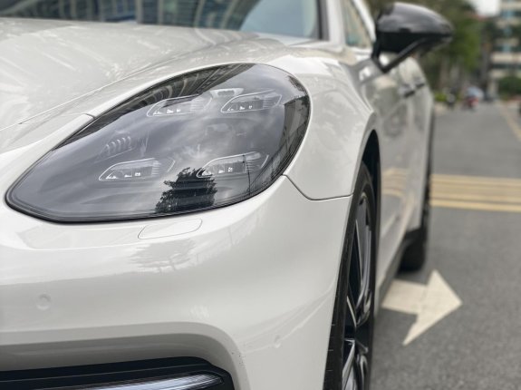 Porsche Panamera 4S Executive 2017 - Màu xanh Night Blue (Wrap màu xám xi măng), nội thất kem, tên cá nhân, một chủ từ mới