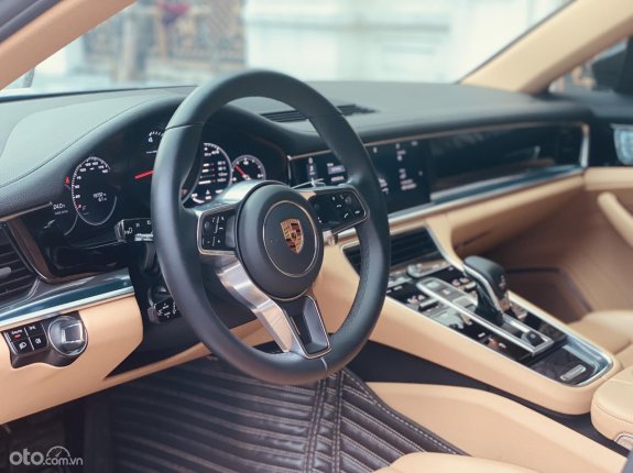 Porsche Panamera 4S Executive 2017 - Màu xanh Night Blue (Wrap màu xám xi măng), nội thất kem, tên cá nhân, một chủ từ mới