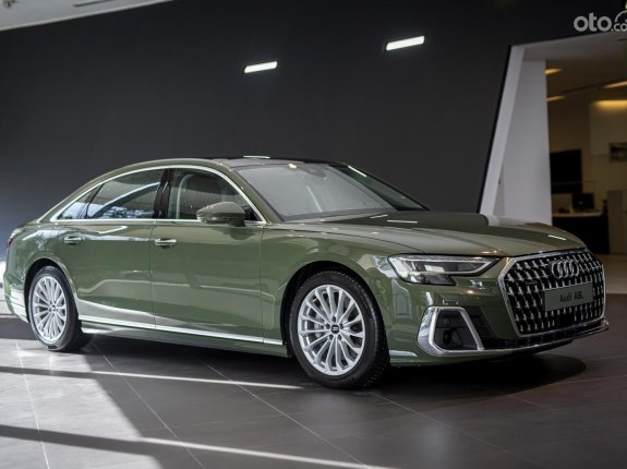 Audi A8 L 55 TFSI Quattro 2022 - Siêu phẩm của năm, sang trọng với phối màu xanh rêu cực đẹp - Ưu đãi hấp dẫn