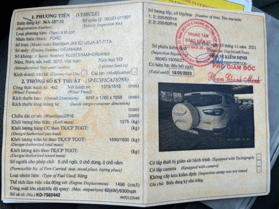 Ford EcoSport Titanium 1.5L AT 2017 - Một chủ từ mới, đi đúng 6 vạn kilomet