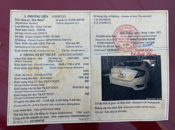 Honda Civic 2020 - Nhập khẩu Thái Lan, một chủ từ mới, đi chuẩn 4 vạn kilomet