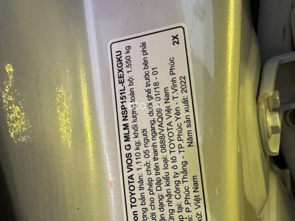 Toyota Vios 2022 - Đăng ký lần đầu 2022 nhập khẩu giá chỉ 575tr