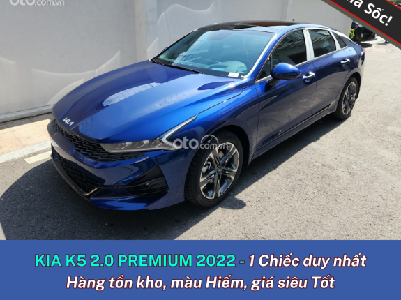 Kia K5 2.0 Premium 2022 - [màu Xanh DU3 cực hiếm] Suất xe hạ giá sát kèm gói Phụ kiện 20 triệu