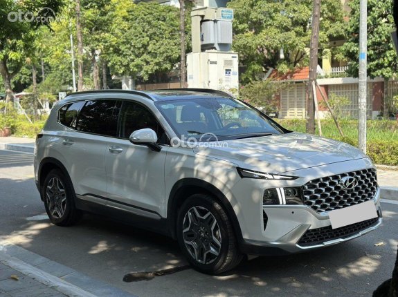 Hyundai Santa Fe 2021 - màu trắng biển Hà Nội