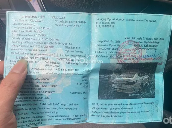 Honda City RS 2021 - Giá 465tr