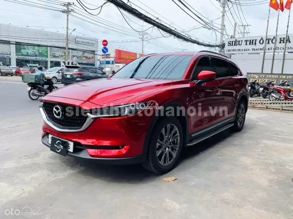 Mazda CX-8 Luxury 2022 - Xe màu đỏ pha lê cực mới, siêu lướt 8.000km, form mới có cửa sổ trời, biển thành phố