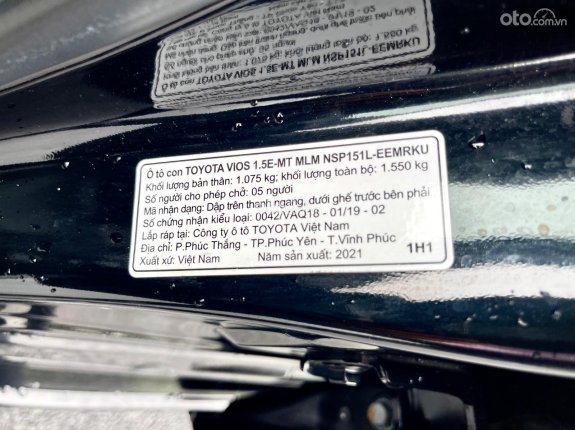 Toyota Vios 1.5E MT 2021 - Bán xe Toyota Vios E 2021 chạy hơn 5 vạn km, full lịch sử hãng