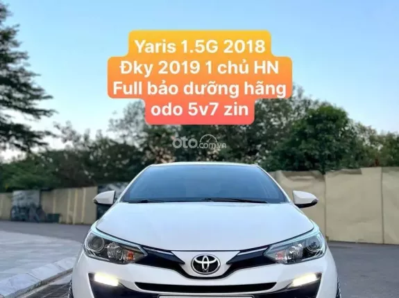 Toyota Vios 1.5G AT 2018 - Đăng ký 2019 1 chủ zin từ đầu tới bánh