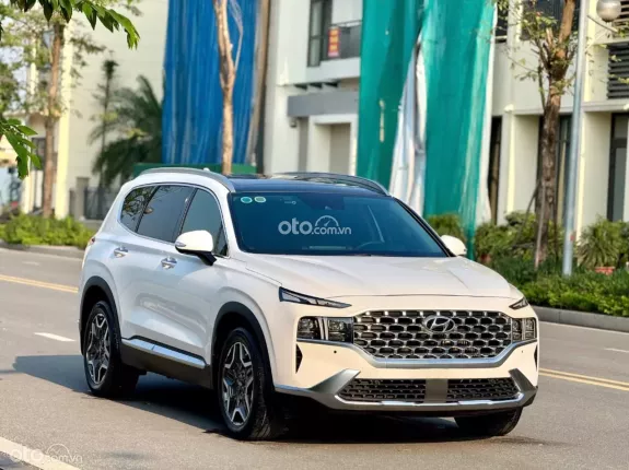 Hyundai Santa Fe 2.2 Dầu Cao cấp 2022 - Trắng