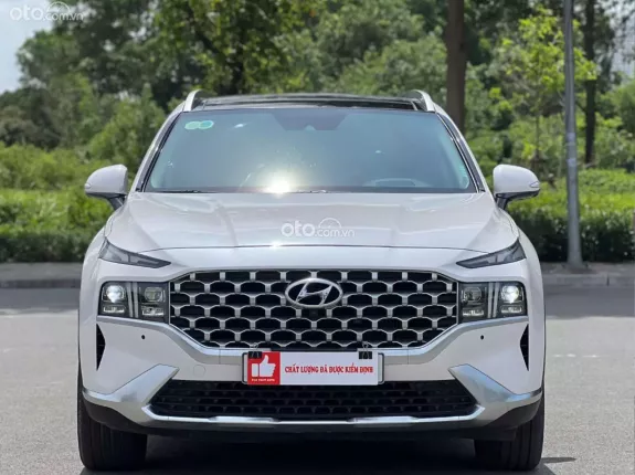 Hyundai Santa Fe 2.2 Dầu Cao cấp 2021 - Màu Trắng Ngọc Trinh – Nilon Chưa Bóc – Có hỗ trợ bank