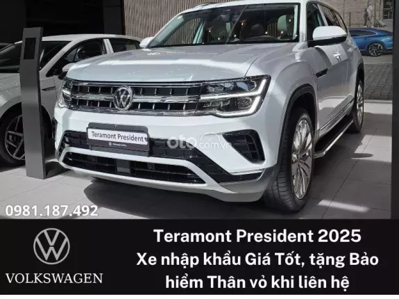 Volkswagen Teramont 2025 - Bản President Chủ tịch, Hỗ trợ giá tốt nhất khi liên hệ trực tiếp Hotline