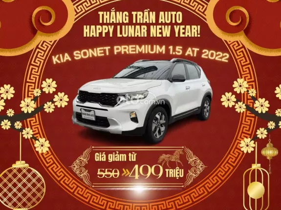 Kia Sonet 1.5 Premium 2022 - Bao rút hồ sơ gốc. Hỗ trợ sang tên