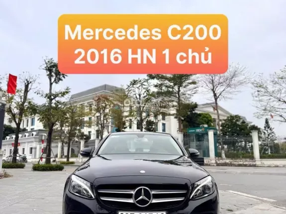 Mercedes-Benz C200 2.0 AT 2016 - Xe 1 chủ, màu đen nội thất kem sang trọng