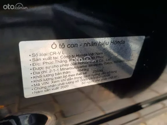 Honda CR-V 1.5 L 2020 - Honda CR-V 1.5 L 2020 - mua bán xe ô tô cũ uy tín tại Hà Nội