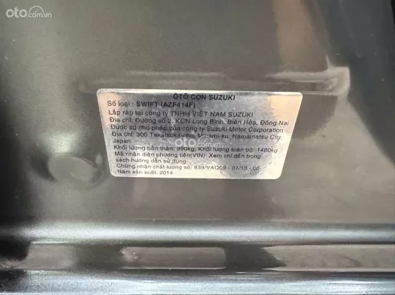 Suzuki Swift 1.4 AT 2014 - Xe đẹp trang bị option tiện nghi, giá tốt