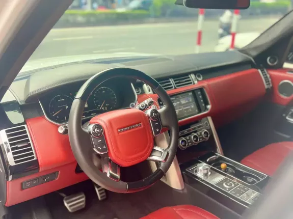 Land Rover Range Rover Autobiography LWB 3.0 2015 - Xe màu trắng, nội thất da bò đỏ