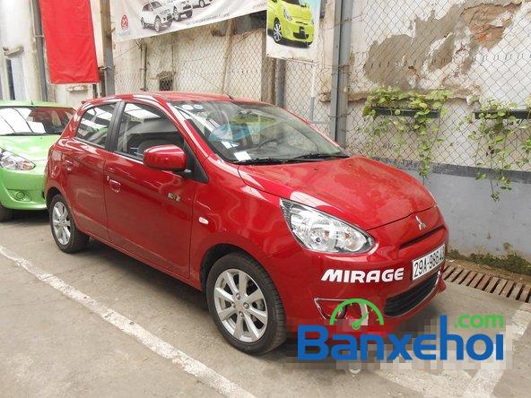 Bán xe Mitsubishi Mirage 2014 cũ màu đỏ, nhập khẩu trực tiếp từ Thailand