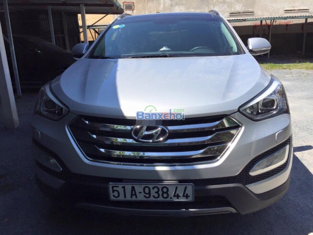 Bán xe Hyundai Santa Fe đời 2014, màu bạc, nhập khẩu nguyên chiếc