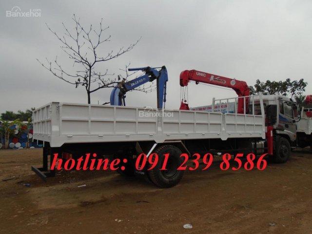 Bán xe tải Trường Giang gắn cẩu, xe tải Dongfeng gắn cẩu UNIC 5 tấn, xe tải cẩu Dongfeng