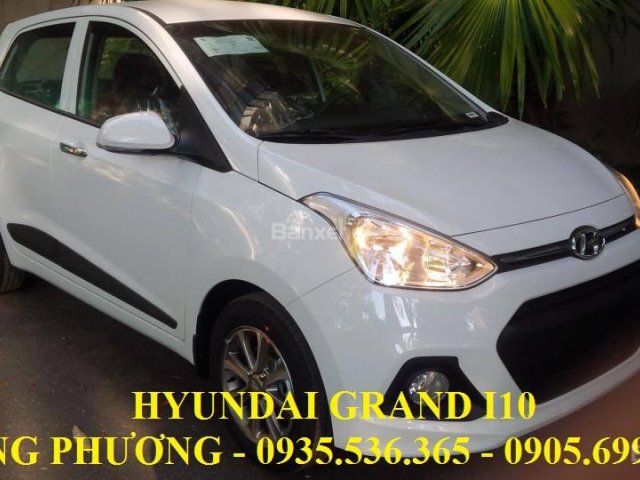 Bán Hyundai Grand i10 Đà Nẵng, màu trắng, LH: Trọng Phương – 0935.536.365 – xe trang bị đầu DVD + GPS