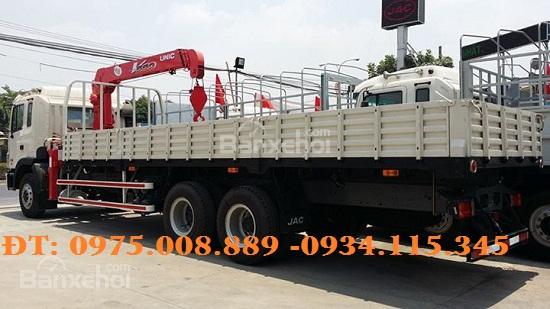 Bán xe tải Jac 3 chân gắn cẩu 12 tấn/ xe tải cẩu Jac 5 tấn 3 khúc