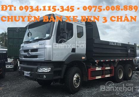 Cần bán xe tải Ben Chenglong 3 chân đời 2016, màu bạc, động cơ 310HP