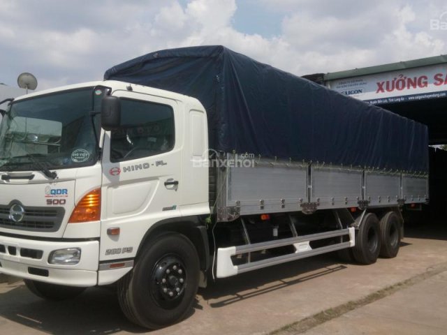 Hino 3 chân thùng nhôm đúc Hino FL8JTSL siêu dài 24 tấn, mui bạt nhôm