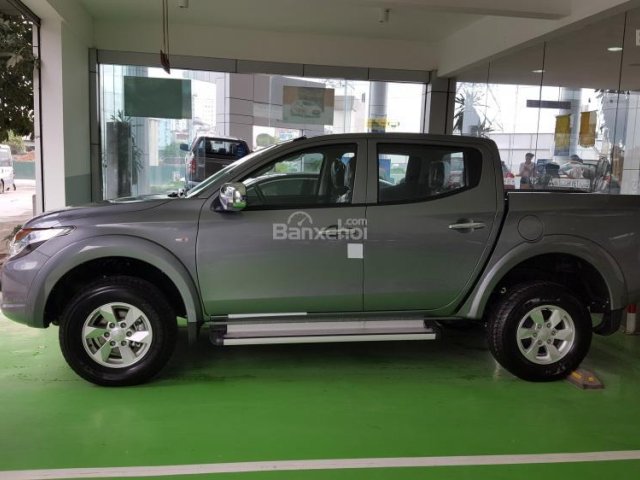 Bán Mitsubishi Triton GLX AT 2018, màu xám, khuyến mại lớn, giao xe ngay, thủ tục nhanh gọn