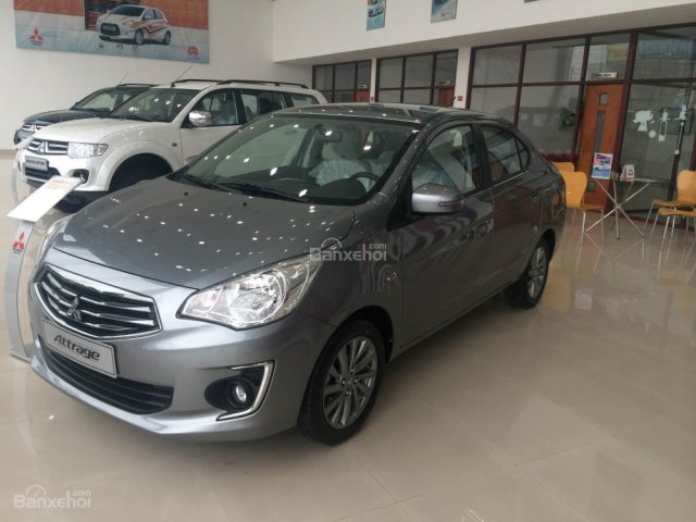 Bán xe Mitsubishi Attrage CVT 2018, màu xám, xe nhập, khuyến mại lớn