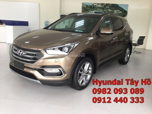 Hyundai Tây Hồ bán xe Hyundai Santa Fe 2017, full Option, máy dầu, giá tốt, gọi 0982093089