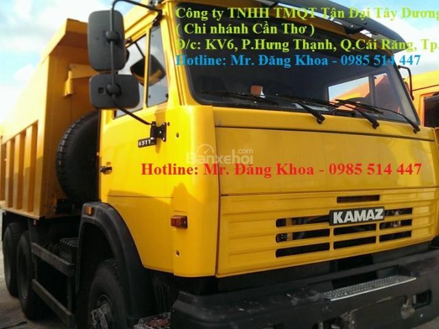 Bán Ben Kamaz 65115, đời 2016, 14 tấn, 2 cầu thực, 260 mã lực, 28L/100km, nhập nguyên chiếc