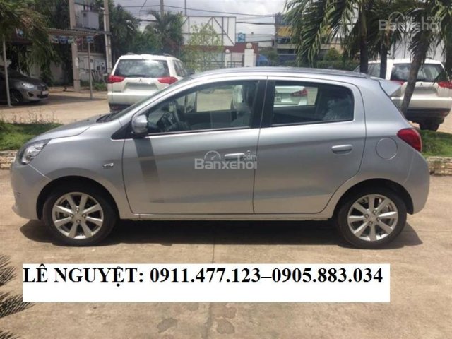 Bán xe Mitsubishi Mirage mới đời 2017, màu bạc, nhập khẩu nguyên chiếc, LH Lê Nguyệt: 0911.477.123