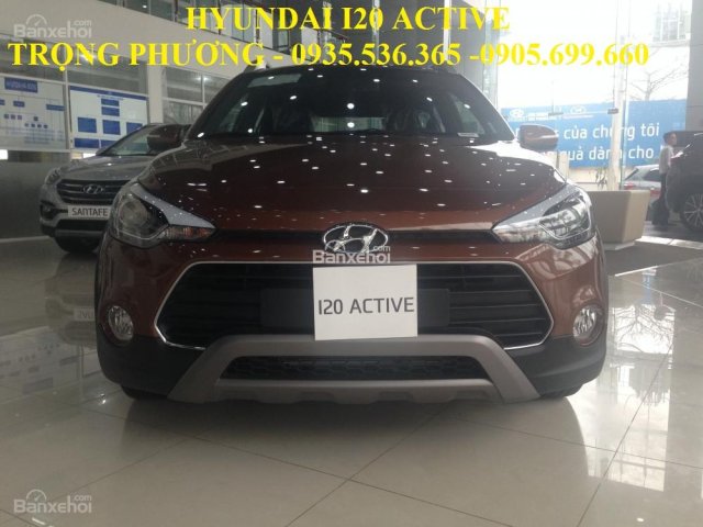 Giá xe i20 Active 2017 Đà Nẵng, màu nâu, LH: Trọng Phương - 0935.536.365, khuyến mại 30 triệu tiền mặt