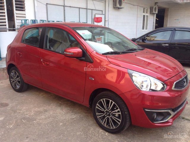 Bán Mitsubishi Mirage 1.2 CVT 2018, màu đỏ, nhập Thái miễn thuế, KM tốt, trả góp, giao ngay, 395tr - LH 0911373343