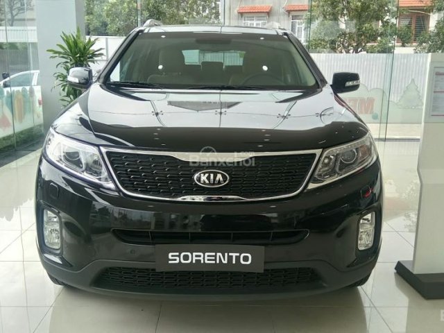 Bán xe Kia Sorento GAT đời 2018, màu đen hỗ trợ trả góp, LH 0938.988.726