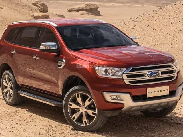 Bán ô tô Ford Everest Titanium 2017, màu đỏ, nhập khẩu