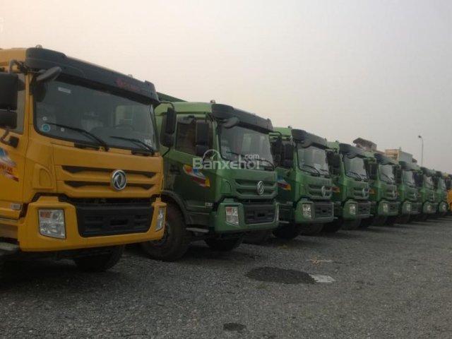 Vĩnh Phúc bán xe Ben 3 chân máy 260 thùng 12 khối, nhập khẩu tải 13.3 tấn Dongfeng liên hệ / 0984 983915-0904201506