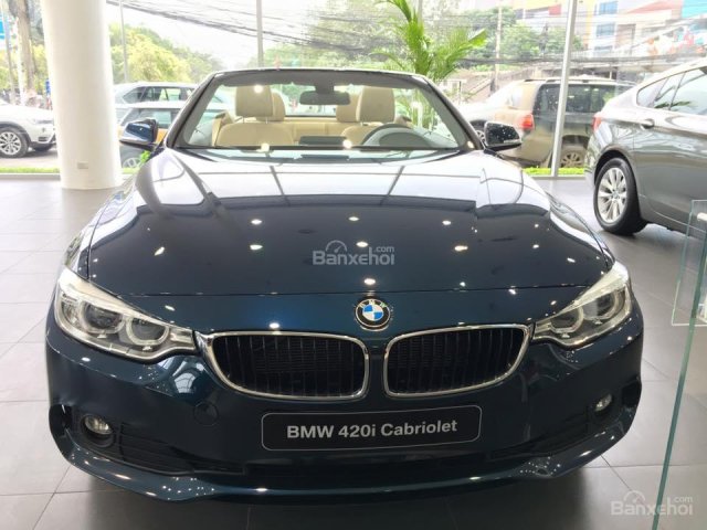 Bán BMW 420i Convertible 2017, màu xanh, xe nhập, BMW chính hãng, giá rẻ nhất
