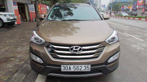 Bán xe cũ Hyundai Santa Fe 2.4 AT đời 2015, màu nâu