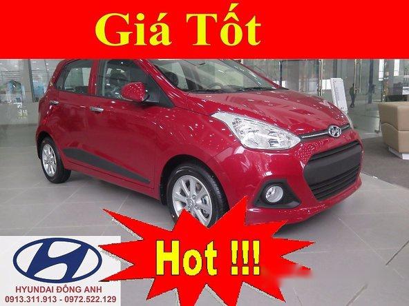 Bán xe Hyundai Grand i10 1.0 AT năm 2017, màu đỏ, 420tr