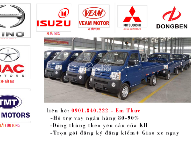 Xe tải nhẹ Dongben dưới 1 tấn giá tốt nhất, hỗ trợ trọn gói