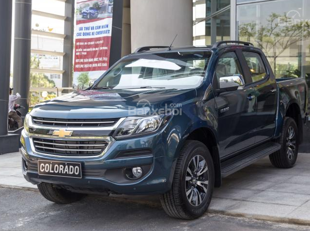 Bán tải 5 chỗ Chevrolet Colorado LTZ 2.8 AT 4x4 màu xanh đá, ưu đãi giá tốt - LH: 0945307489 Huyền Chevrolet