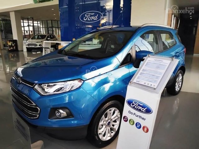 Cần bán Ford EcoSport Titanium 1.5AT năm 2017, màu xanh lam, giá tốt