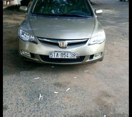 Cần bán Honda Civic năm 2007, màu vàng nâu, số tự động