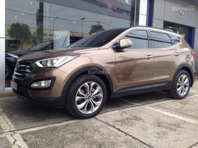 Cần bán xe Hyundai Santa Fe 2.4 đời 2015, màu xám