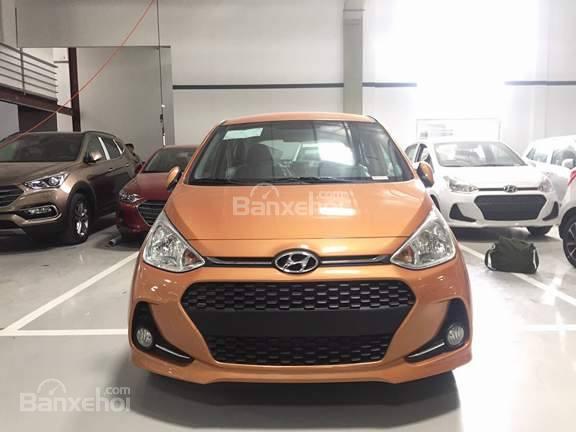 Thanh lí xe Grand i10 Hatback 1.2AT 2017 màu cam mới 100%, LH Ms Thúy 0917 051 339 Hyundai Phạm Văn Đồng