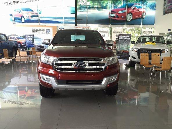 Bán xe Ford Everest Titanium 2017, màu đỏ, xe nhập